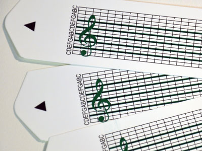 10 Blank Paper Strips for the 15 Note Music Box Set
